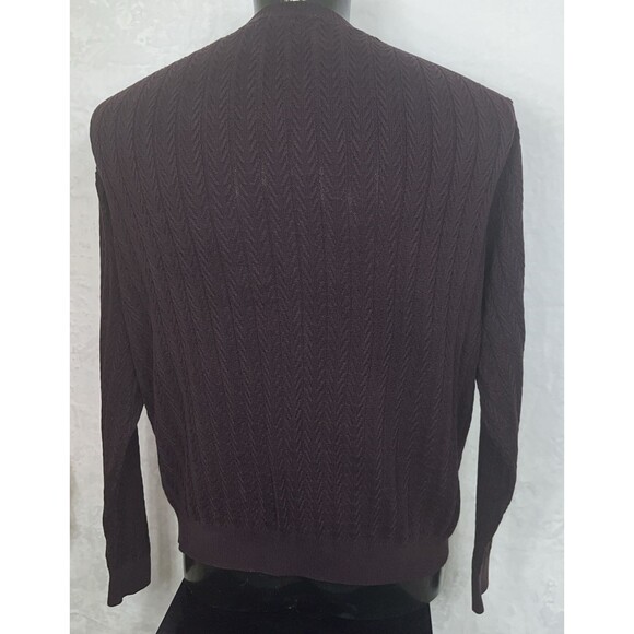Talbot Men Pullover Sweater V-Neck Mercerized PPima Cotton Purple Size Large - Picture 6 of 9